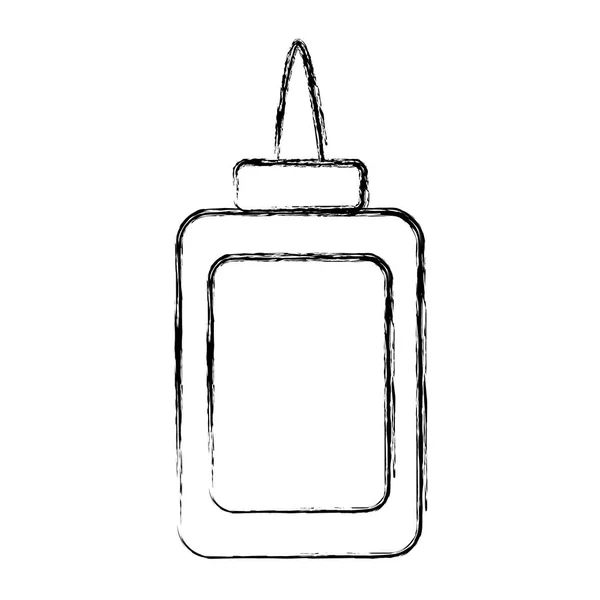 Grunge Glue Bottle School Utensil Style Vector Illustration — Stock Vector