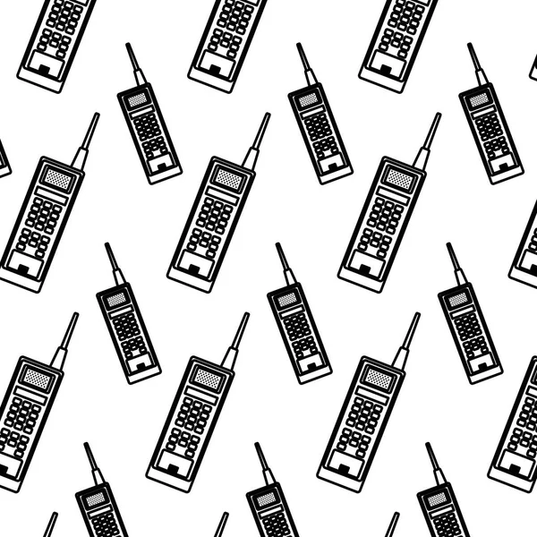 Linie Drahtlose Telefonkommunikation Anruf Hintergrund Vektor Illustration — Stockvektor