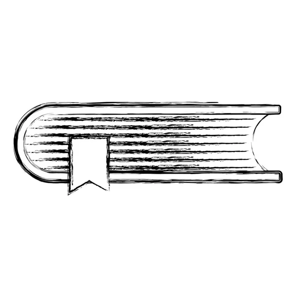 Grunge Close Book Note Éducation Objet Vecteur Illustration — Image vectorielle