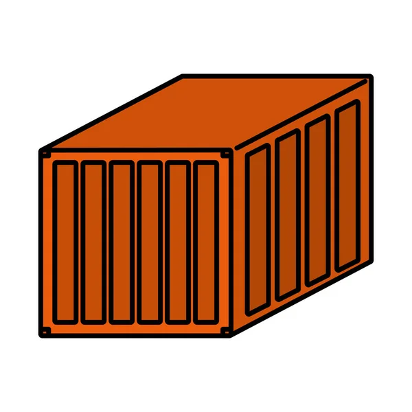 Farbe Lieferung Container Fracht Versand Export Vektor Illustration — Stockvektor