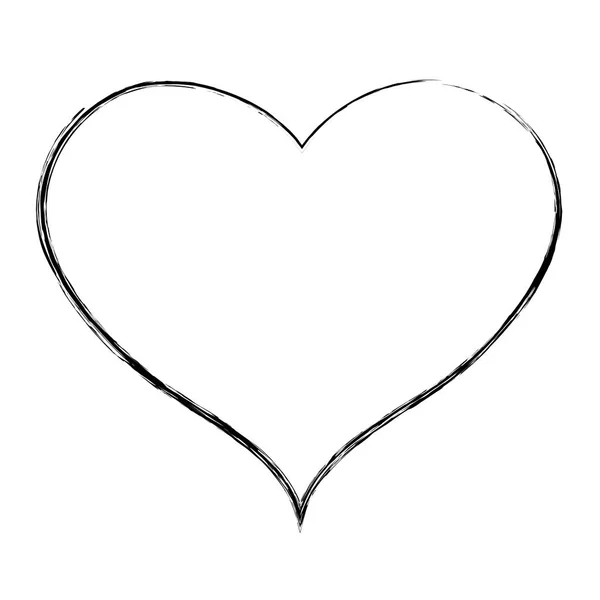 Sevimli Kalp Işareti Dekorasyon Tasarım Vektör Çizim Seviyorum Rakam — Stok Vektör