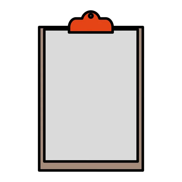 Color Clipboard Check List Office Document Vector Illustration — Stock Vector