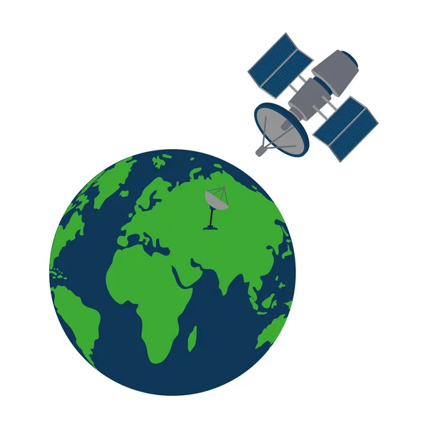 全球地球行星与卫星技术向量例证 — 图库矢量图片