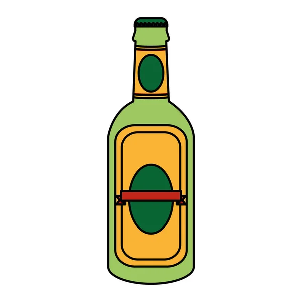 Illustration Vectorielle Boisson Bouteille Alcool Alcool Schnaps Couleur — Image vectorielle