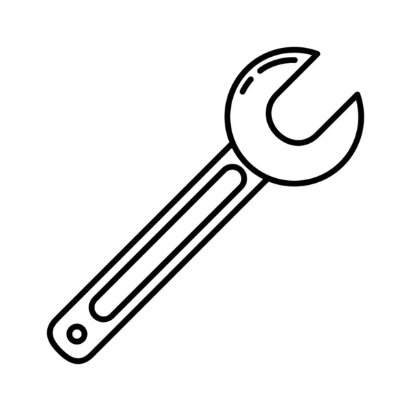 Line Wrench Repair Equipment Maintenance Service Vector Illustration — Stock Vector