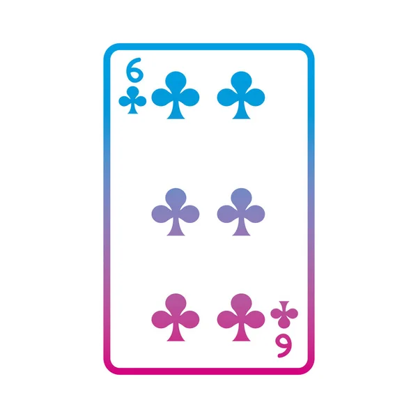 ライン クローバー カジノ カード ゲーム ベクトル図を低下 — ストックベクタ