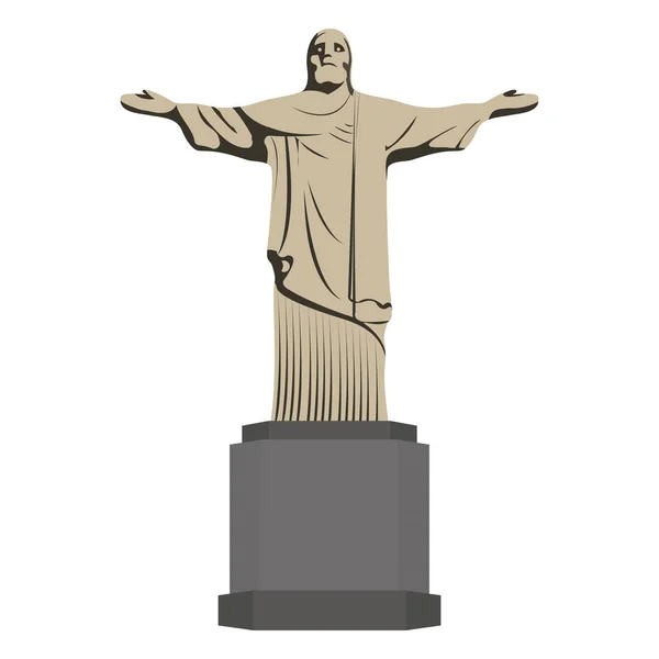 Cristo Religión Estatua Historia Escultura Vector Ilustración — Vector de stock