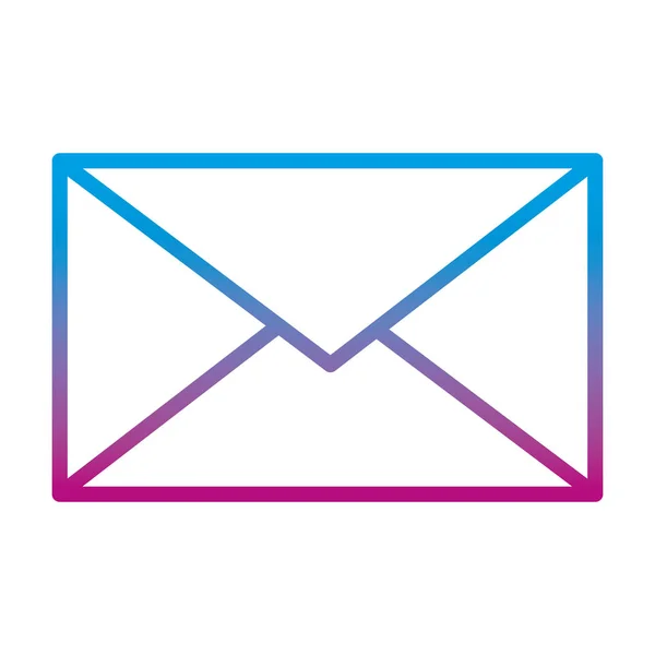 Dégradé Ligne Mail Communication Message Technologie Style Vectoriel Illustration — Image vectorielle