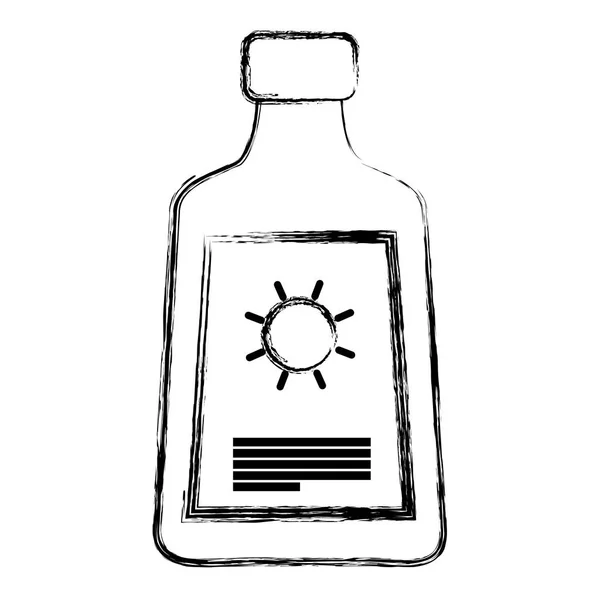 Crema Solare Grunge Protezione Della Pelle Lozione Vettoriale Illustrazione — Vettoriale Stock