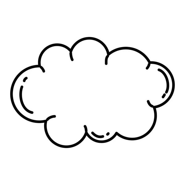 Lijn Natuur Pluizige Wolk Lucht Weer Vectorillustratie — Stockvector