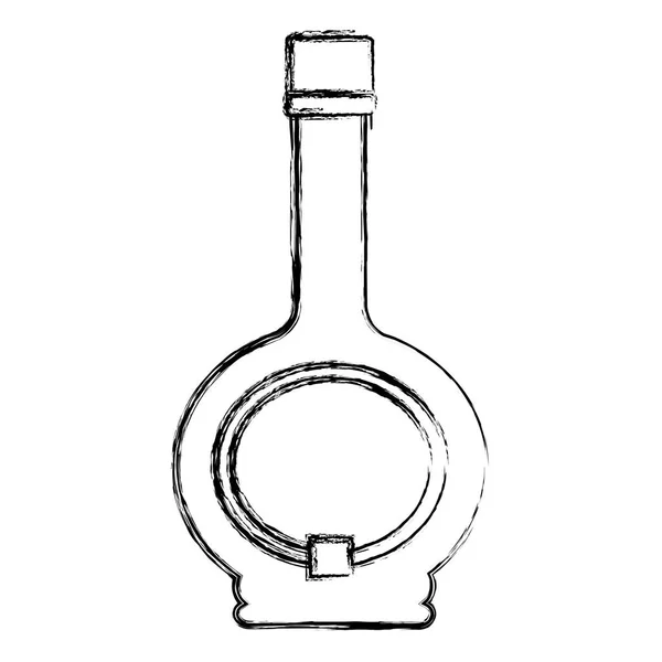 Grunge Cocktail Liquor Bottle Alcohol Beverage Vector Illustration — Stock Vector
