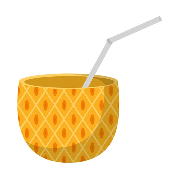Heerlijke Ananas Smoothie Groenten Drank Vectorillustratie — Stockvector