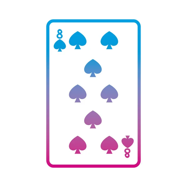 縮退ライン パイクス カジノ カード ゲーム ベクトル イラスト — ストックベクタ