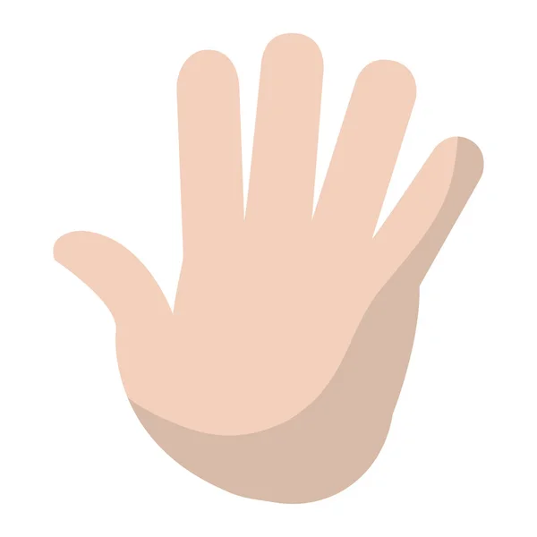 Schöne Handfläche Geste Stil Vektor Illustration — Stockvektor