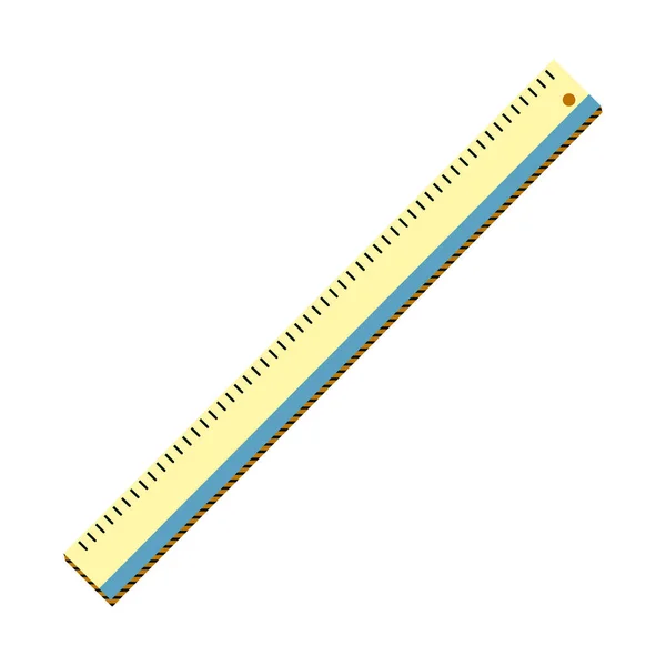 Plastic Ruler Education School Utensil Vector Illustration — Stock Vector