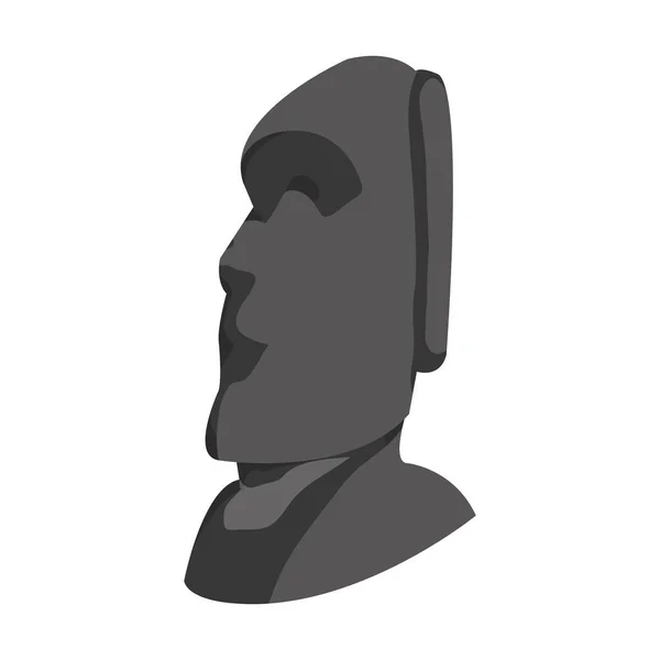Moai Skulptur Från Påskön Kultur Vektorillustration — Stock vektor