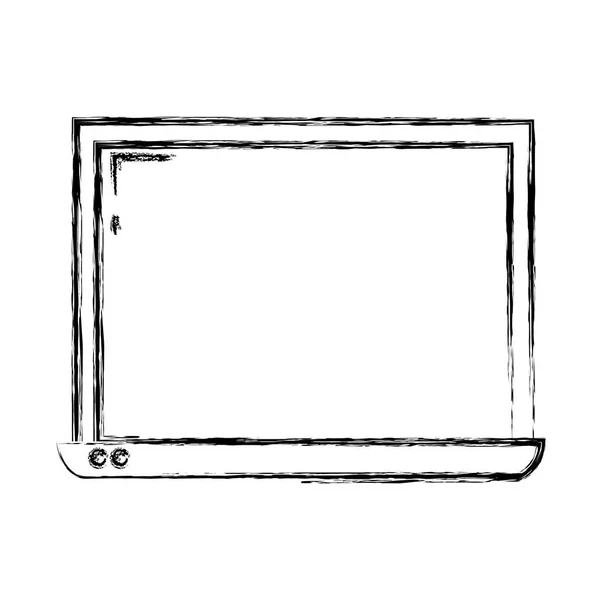 Grunge Elektronikus Laptop Képernyő Szolgáltatás Technológia Vektoros Illusztráció — Stock Vector