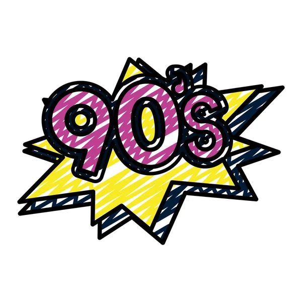 Doodle Kreativní Retro 90S Módní Styl Vektorové Ilustrace — Stockový vektor