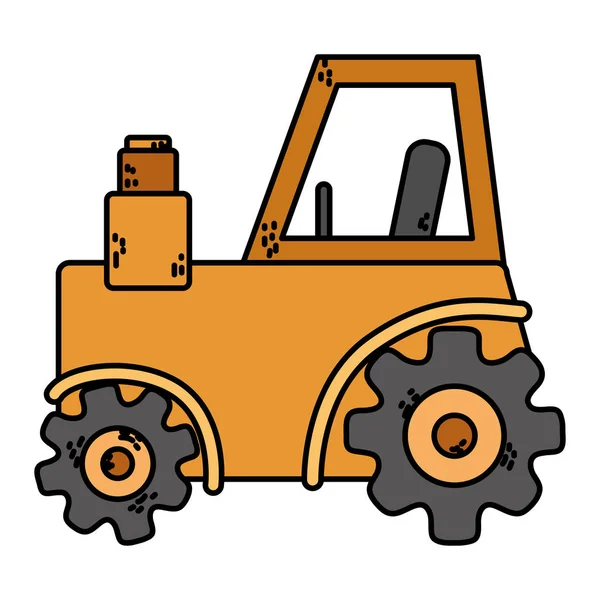 Barva Agrimotor Traktoru Farma Zařízení Průmysl Vektorové Ilustrace — Stockový vektor