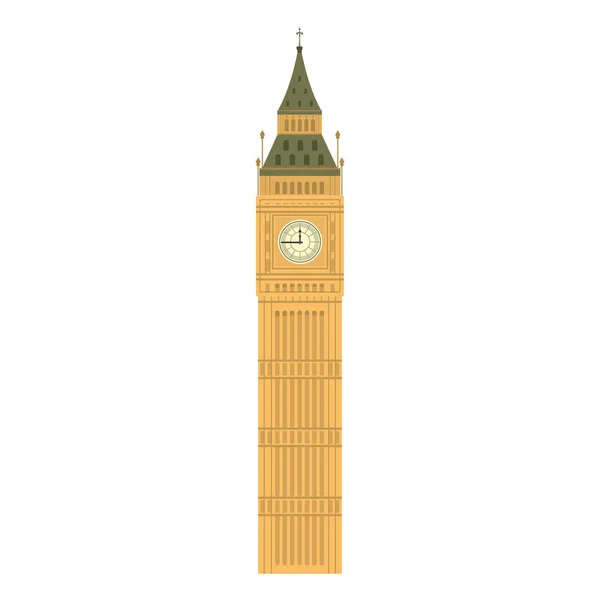 Big Ben Torony Történelem Építészet Vektoros Illusztráció — Stock Vector