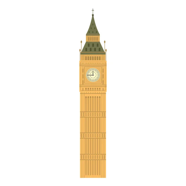 Big Ben Toren Geschiedenis Het Platform Vectorillustratie — Stockvector