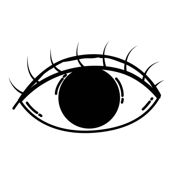 Linha Visão Gráfica Humana Olho Design Vetor Ilustração —  Vetores de Stock