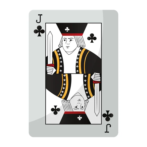 Jack Clubs Casino Kartenspiel Vektor Illustration — Stockvektor