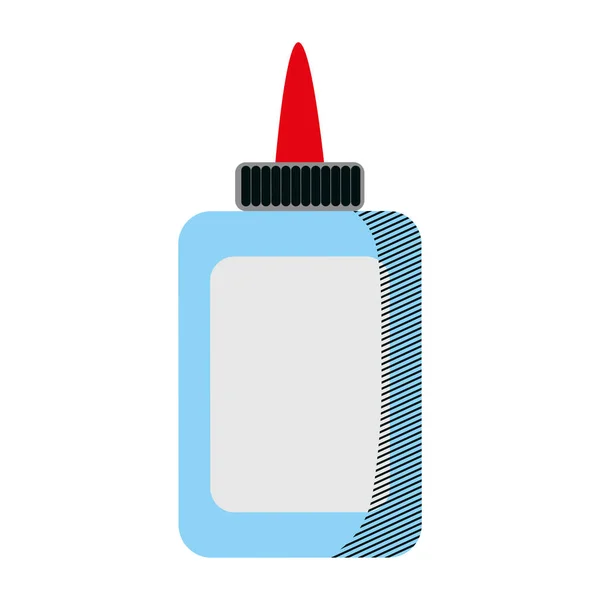Glue Bottle School Utensil Style Vector Illustration — Stock Vector
