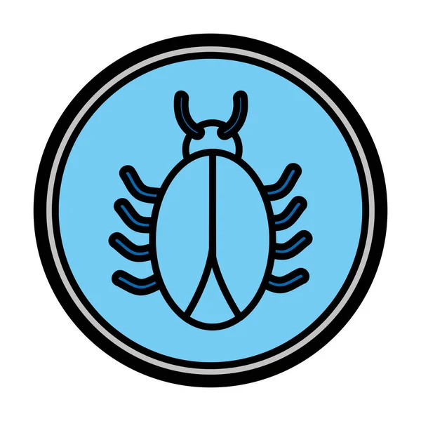 Farbe Web Spinne Darger Symbol Emblem Vektor Illustration — Stockvektor