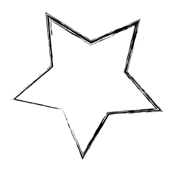 Grunge Třpytivý Tvar Hvězdy Dekorace Styl Vektorové Ilustrace — Stockový vektor