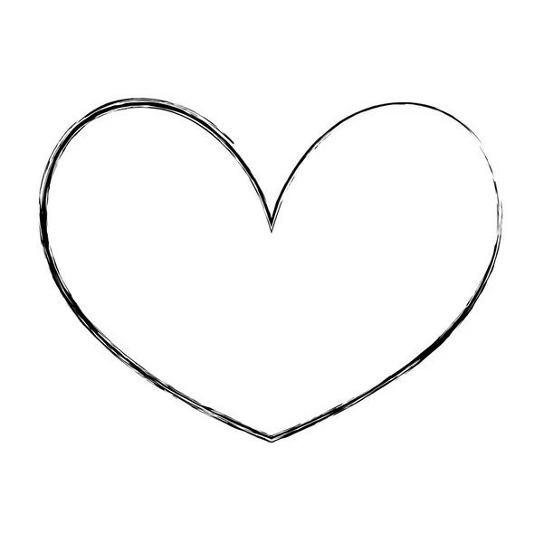 Miłe Sercu Kształt Miłość Symbol Wektor Ilustracja — Wektor stockowy