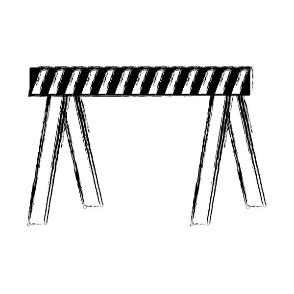 Grunge Försiktighet Symbol Objekt Reparation Konstruktion Vektorillustration — Stock vektor