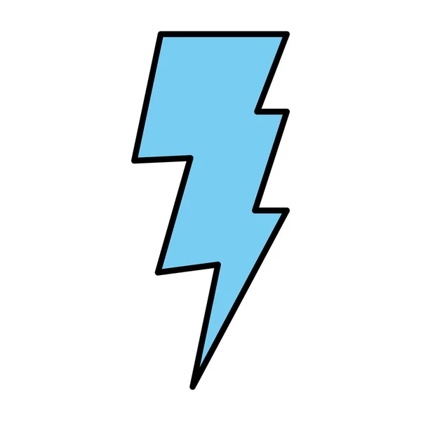 Barevné Elektrické Thunder Ray Počasí Styl Vektorové Ilustrace — Stockový vektor