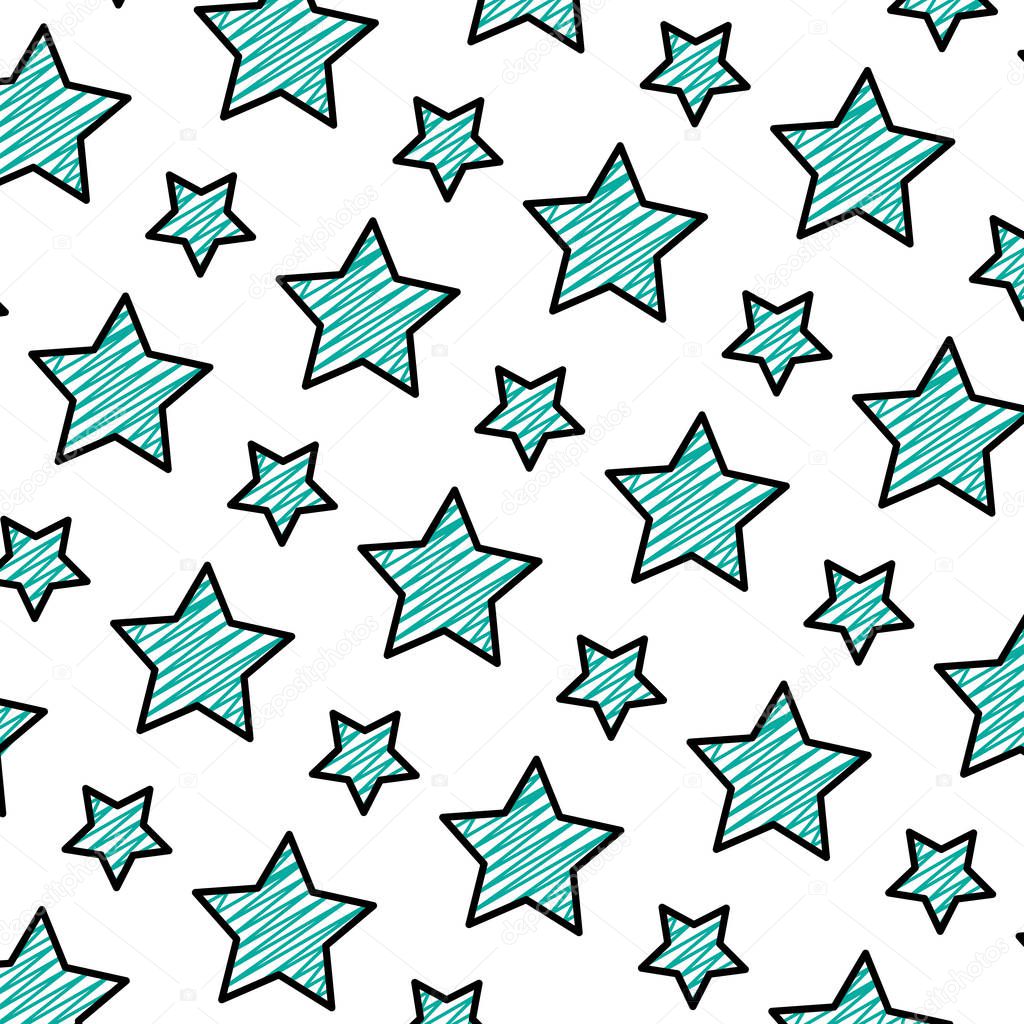 doodle beauty bright star universe background vector illustration