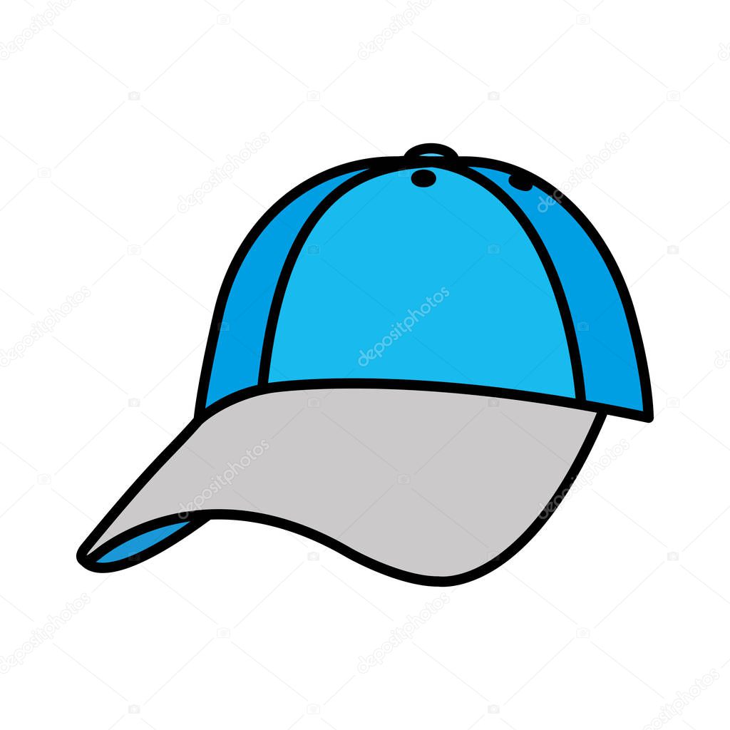 color cap casual textile style accessory vector illustration