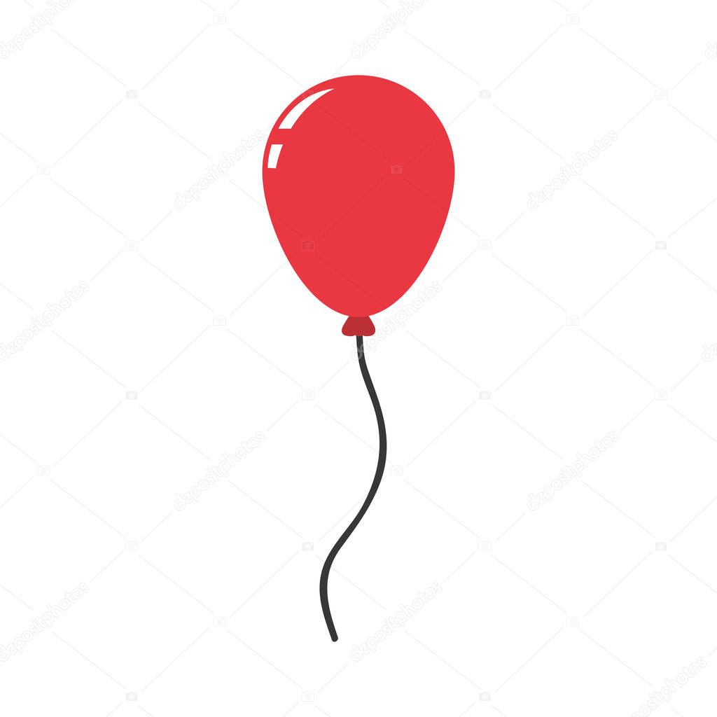 balloon party decoration object style vector illustration