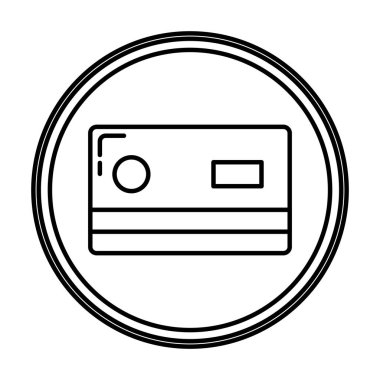 satır iş kredi kartı teknolojisi amblemi vektör çizim