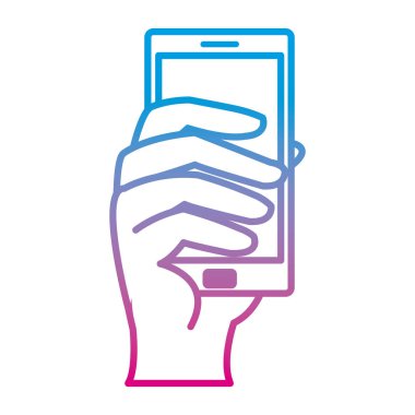 satır el elektronik smartphone dijital teknoloji vektör çizim ile bozulmuş