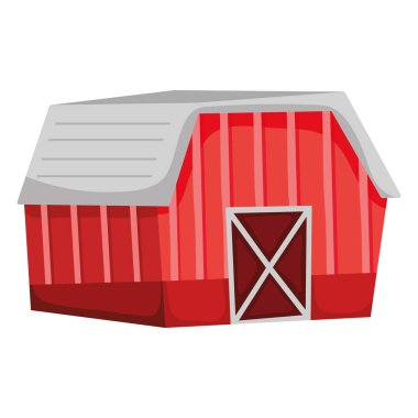 güzel bir ev çiftlik mimari stil vektör çizim