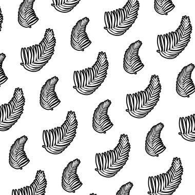 arka plan vektör çizim satırı tropikal plam şube bırakır