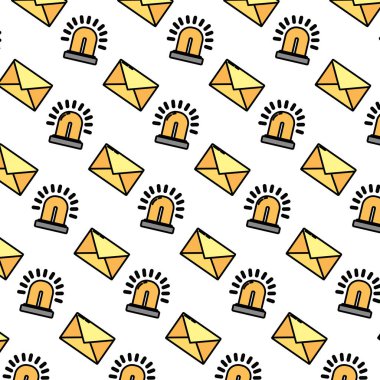 renk e-posta iletisi ve ışık siren arka plan vektör çizim