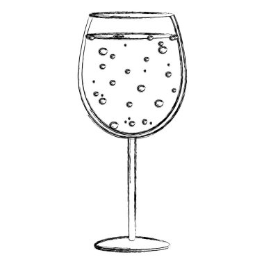 Grunge içki brendi cam alkol içecek vektör çizim