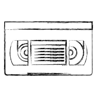 Grunge retro kaset eski kaset stereo vektör çizim