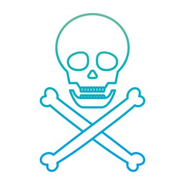 bozulmuş çizgi tehlike kafatası ölüm sembolü vektör çizim uyarı