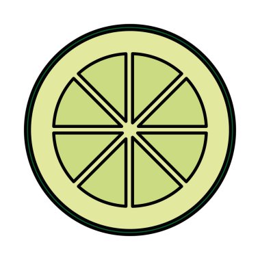 renk dilim limon lezzetli organik meyve vektör çizim