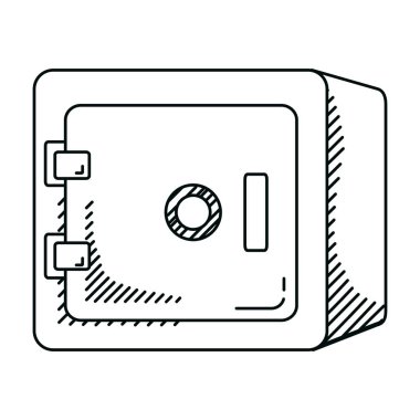 çizgi metal güçlü kutusu koruma şeyler vektör çizim için