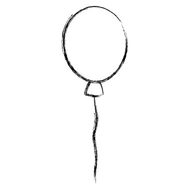 Grunge güzel balon dekorasyon nesne olay vektör çizim