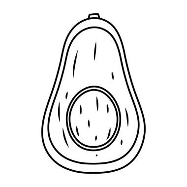satır lezzetli avokado taze meyve beslenme vektör çizim