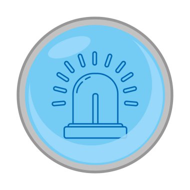 Siren polis tehlike amblemi vektör çizim ışık