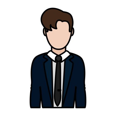 şık giysileriyle şirin adamla renk tasarlamak vektör